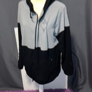 Villains Black and Gray Zip Hoodie